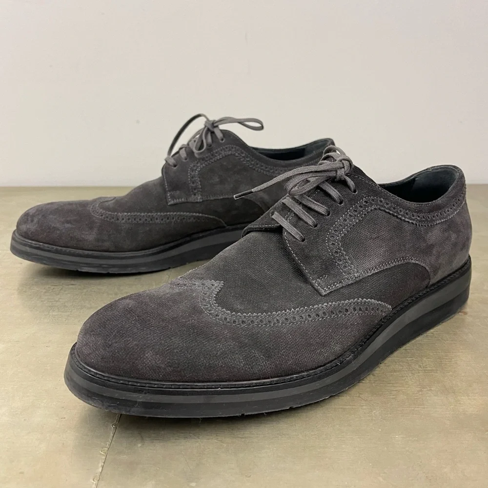 VINCE Pryce Suede Wingtip Oxford Lace Up Shoes